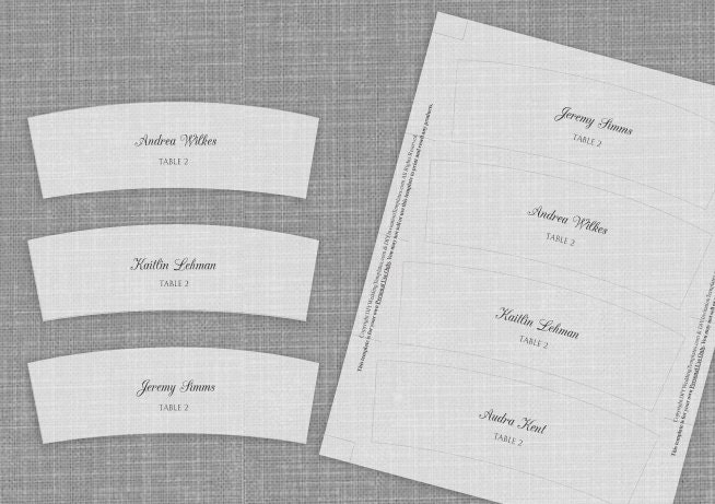 Votive Card Template votive place card wrap template by karmakweddings Votive Card Template votive place card wrap template by karmakweddings