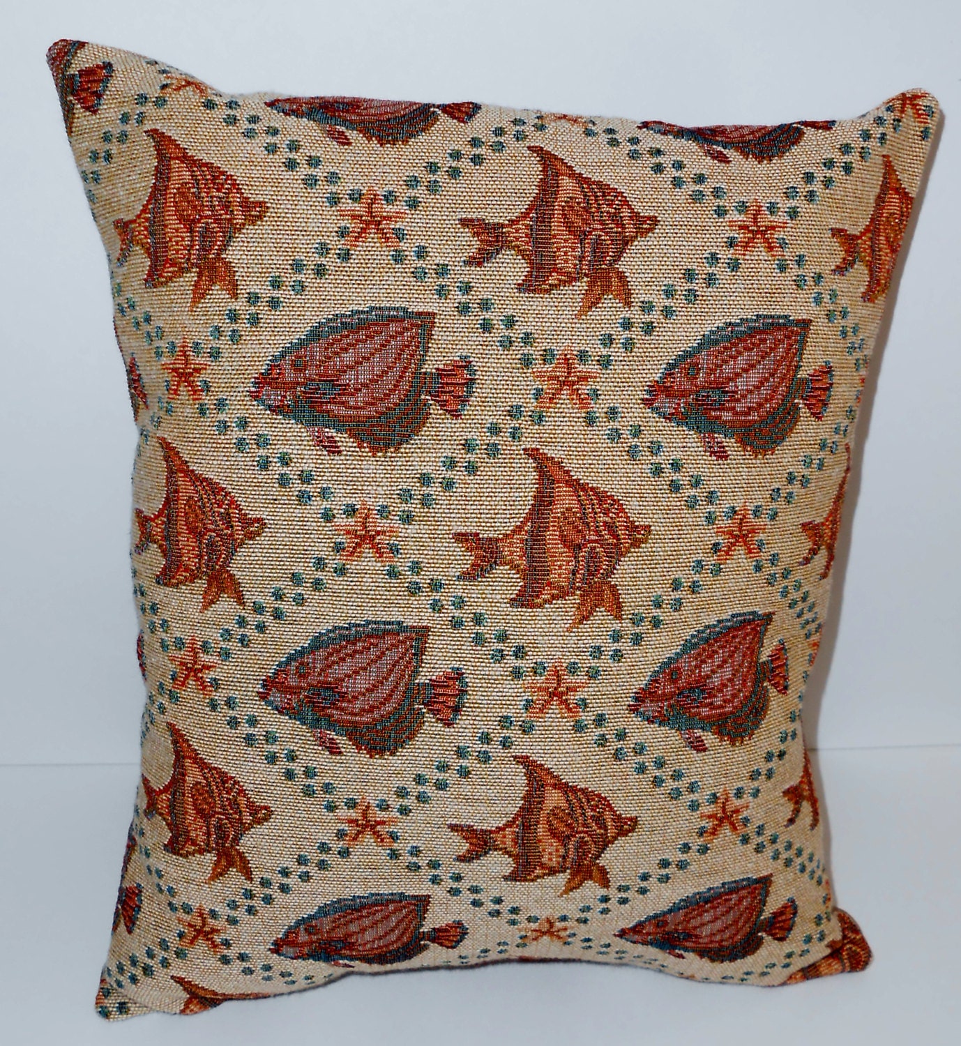 Fish pillow Fish upholstry panel with polyester back. Size