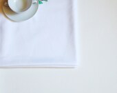 Linen TABLECLOTH white Twosided JACQUARD linen table cloth rectangle Luxury tablecloth wedding