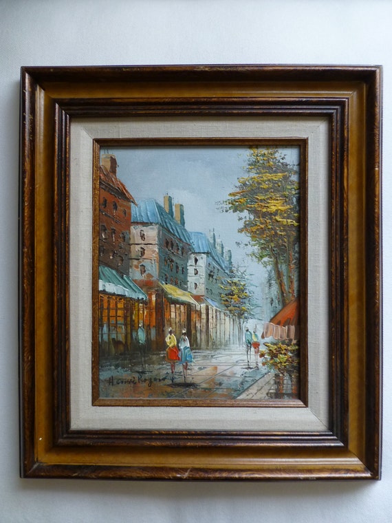 Items Similar To Original Henri Rogers Oil Painting Listed Artist Paris