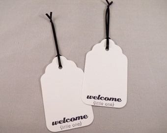 25 Baby Shower Wish Tree Tags, Welcome Little One, Baby Boy, Baby Girl, It's a Boy, It's a Girl, Wishing Tree Tags, Wish Cards, Table Number