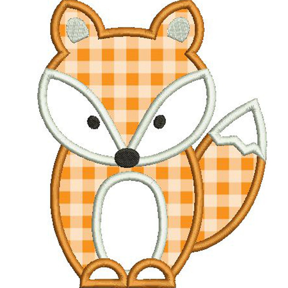 FOX Applique Design Instant Download Digital File Machine