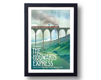 Harry Potter Poster Hogwarts Express Travel Poster, Harry Potter Art, Harry Potter Diagon Alley, Harry Potter Wall Art