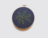 Spring Leaves  - 5" Embroidery Hoop
