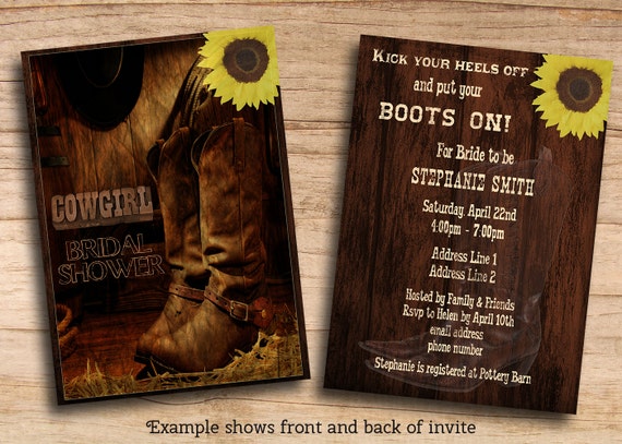 Free Cowgirl Invitation Template 7