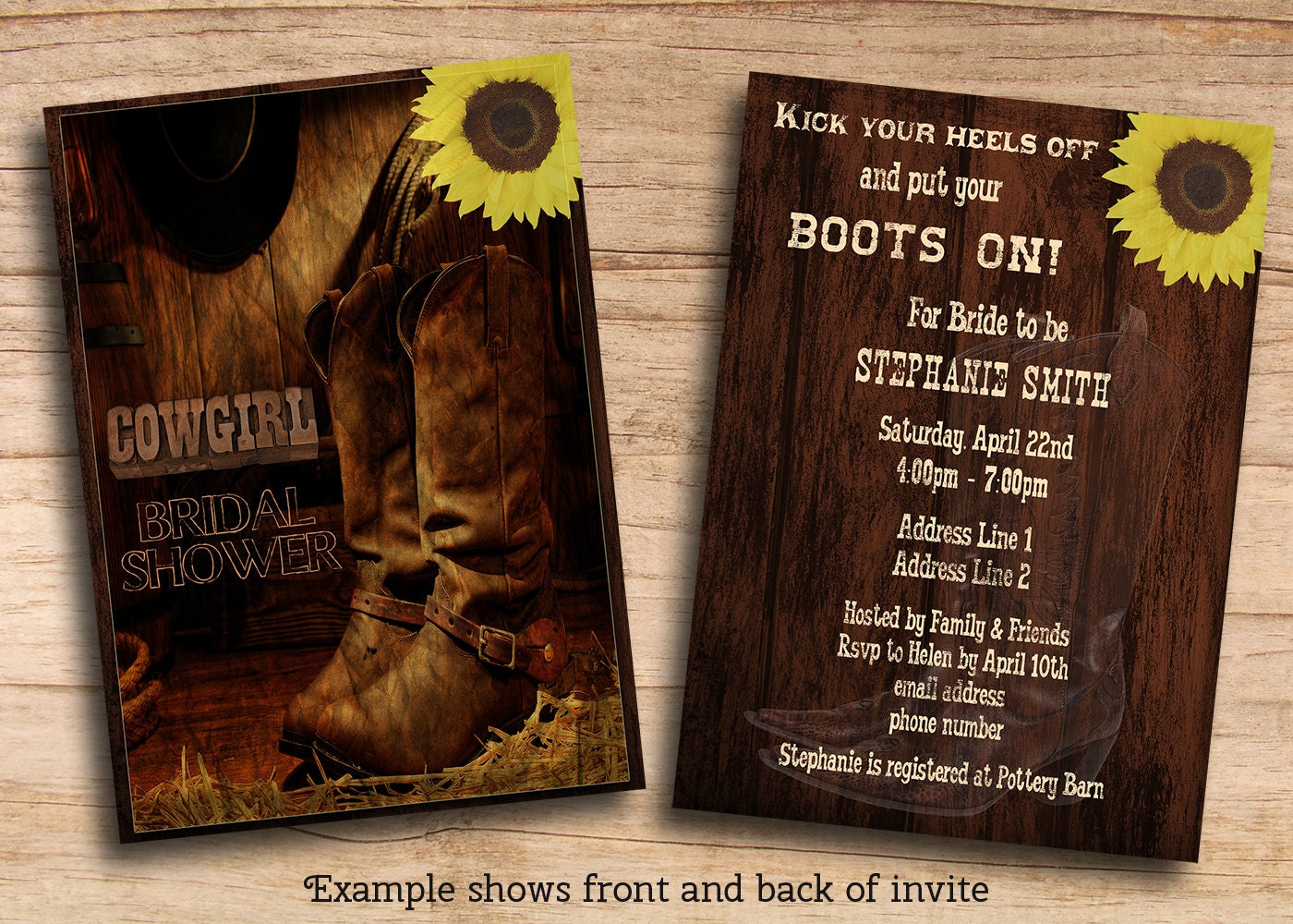 Country Western Invitations 2