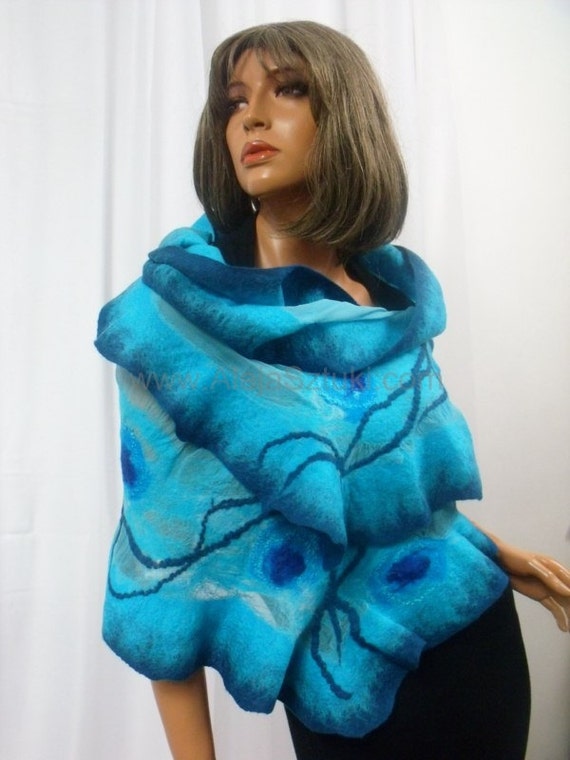 silk felting nuno scarves for nuno felting silk silk Artistic silk shawl, dress, garments, clothing,