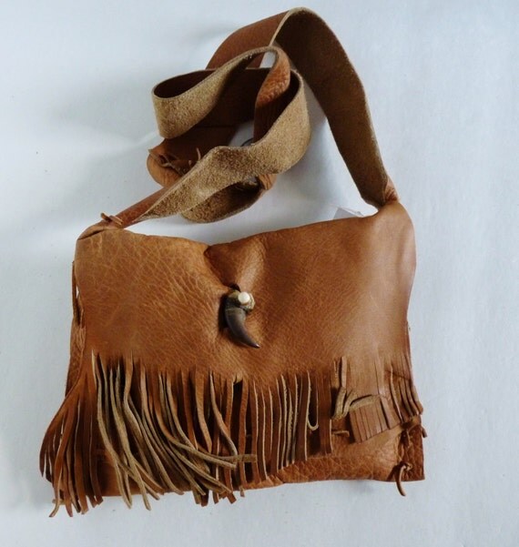 ON SALE leather pouch purse Native American by CreatedNative