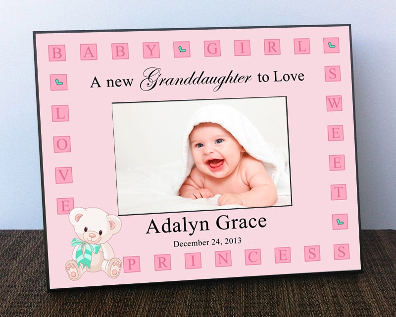Personalized Baby Girl Picture Frame Baby Gift Personalized