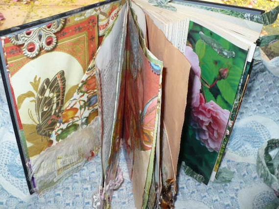 Mixed Media Art Scrapbook and Journal - Pockets For Filing