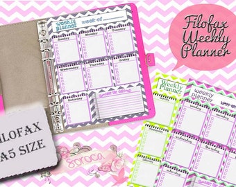 A5 Filofax printable birthday appointment list 2 insert pages