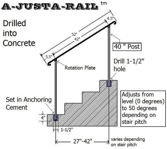 Concrete Stair Railing Details