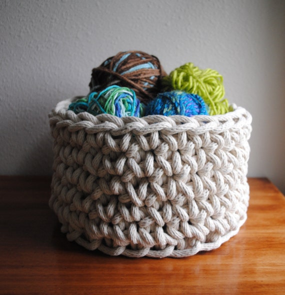 Items similar to CHUNKY ROPE BASKET Made to order Crochet on Etsy