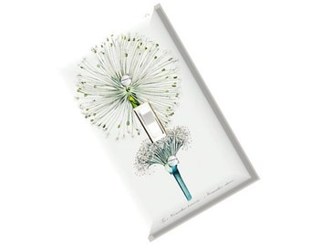 Antique Dandelion Light Switch Cover Plate 1800s repo art print Homemade Multi Toggle Home Decor Houseware Kitchen Bath Cottage