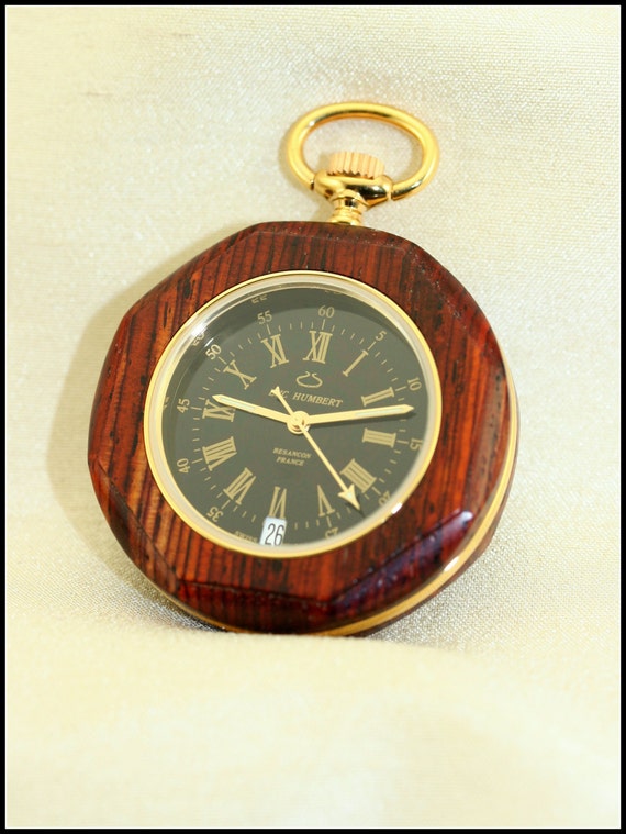 Pocket watch men Wooden watch Wood watch Turned Wood pocket