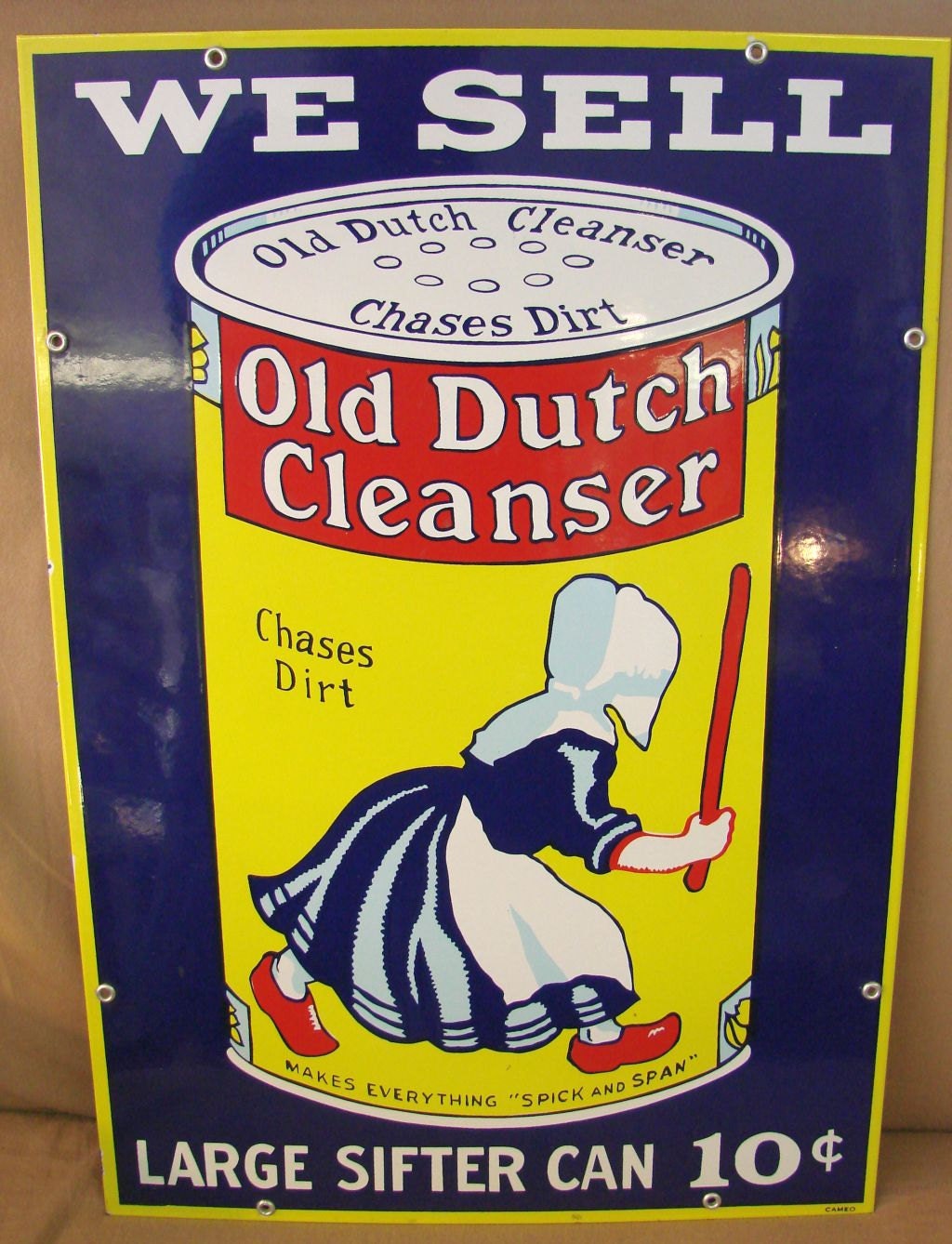 Vintage We Sell Old Dutch Cleanser Porcelain Sign