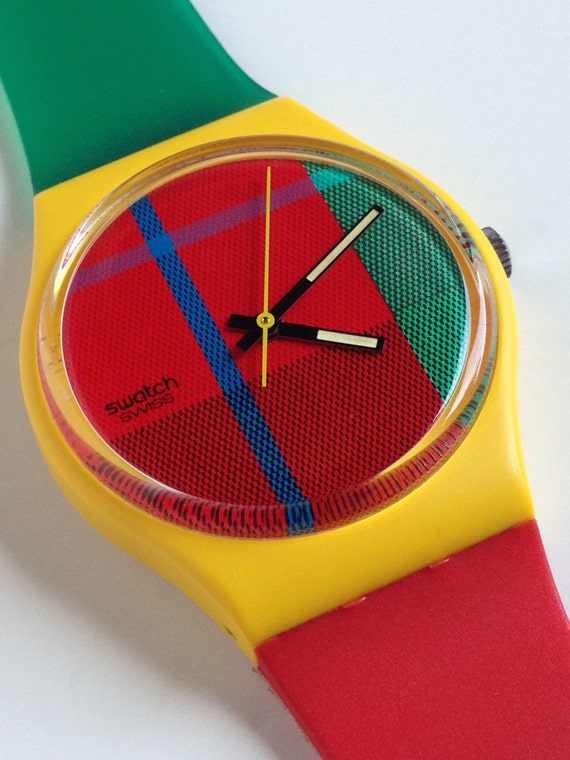Vintage Swatch Watch McGregor GJ100 1985