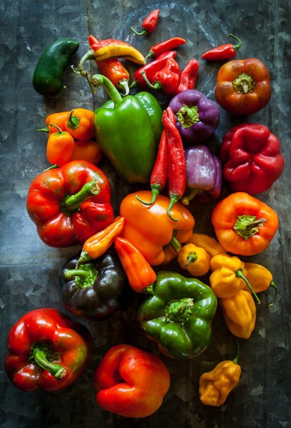 Items similar to Custom Heirloom Peppers Print Archival Quality Fine