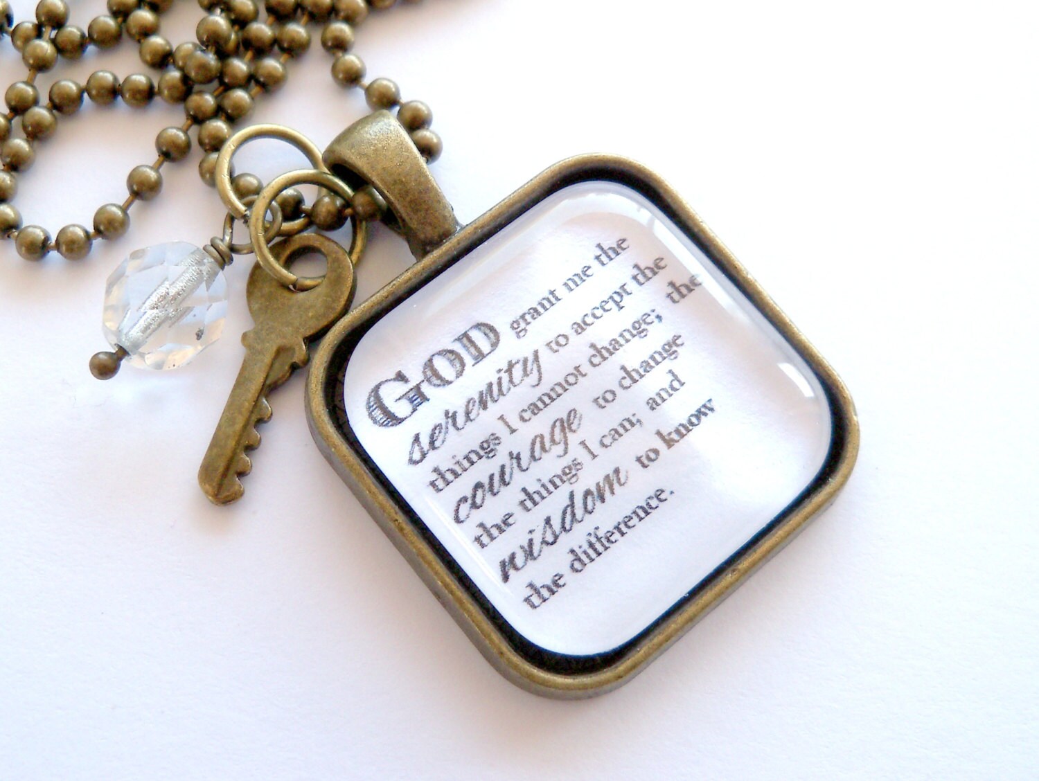 Serenity Prayer Necklace God Grant Me The Serenity