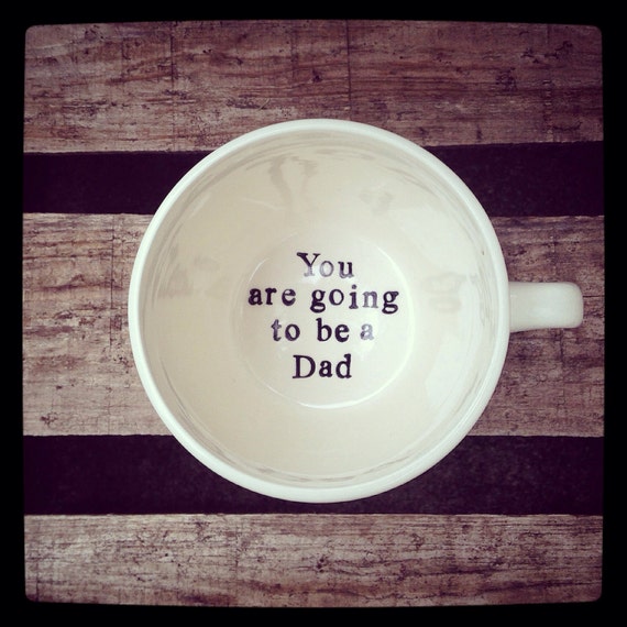 New Dad - Pregnant Surprise Mug - Hand Stamped