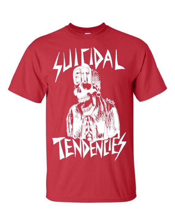 Suicidal Tendencies Red T Shirt by THEROCKHOUSEDESIGN on Etsy