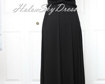 Bridesmaid Dress Wrap Convertible Dress black Infinity Dress Maxi Dress
