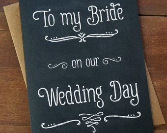Gift for Bride Groom to Bride Card To My Bride On Our Wedding Day Card Wedding Card Bride To my Bride Card Letter to my Bride Gift