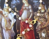 Milagros Sacred Heart Bracelet ~Vintage Inspired ~ Pearls ~ Gold Heart ~ Bridal Jewelry ~ Blessed ~ Milagros Sacred Heart Bracelet ~Vintage Inspired ~ Pearls ~ Gold Heart ~ Bridal Jewelry ~ Blessed ~