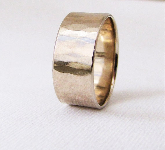 Diamond White Gold Wide Wedding Band Ring at 1stdibs