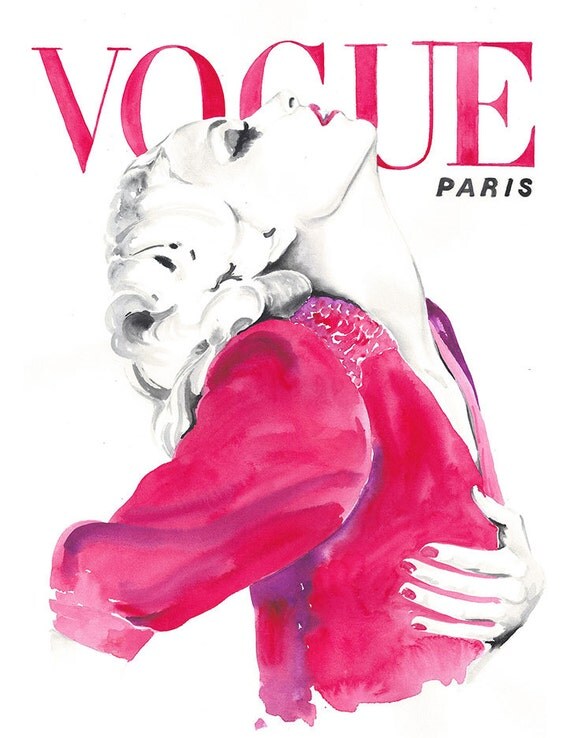 Vogue Cover Art Watercolor Vogue Watercolour Fashion