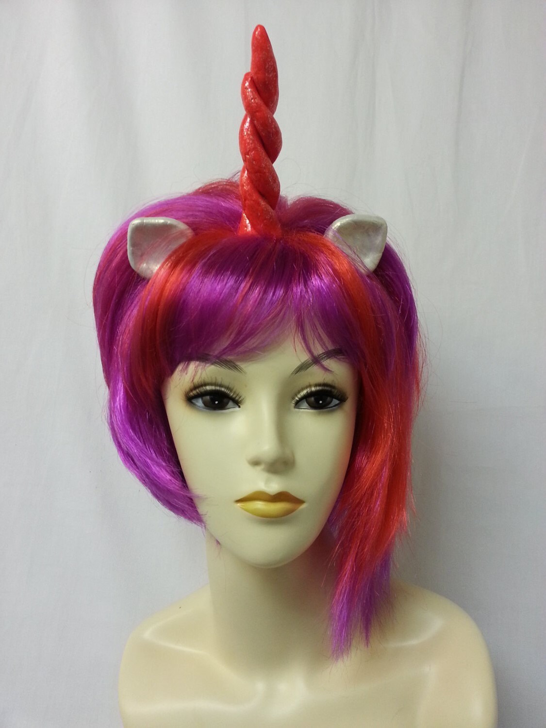 SALE Unicorn wig fuchsia and orange
