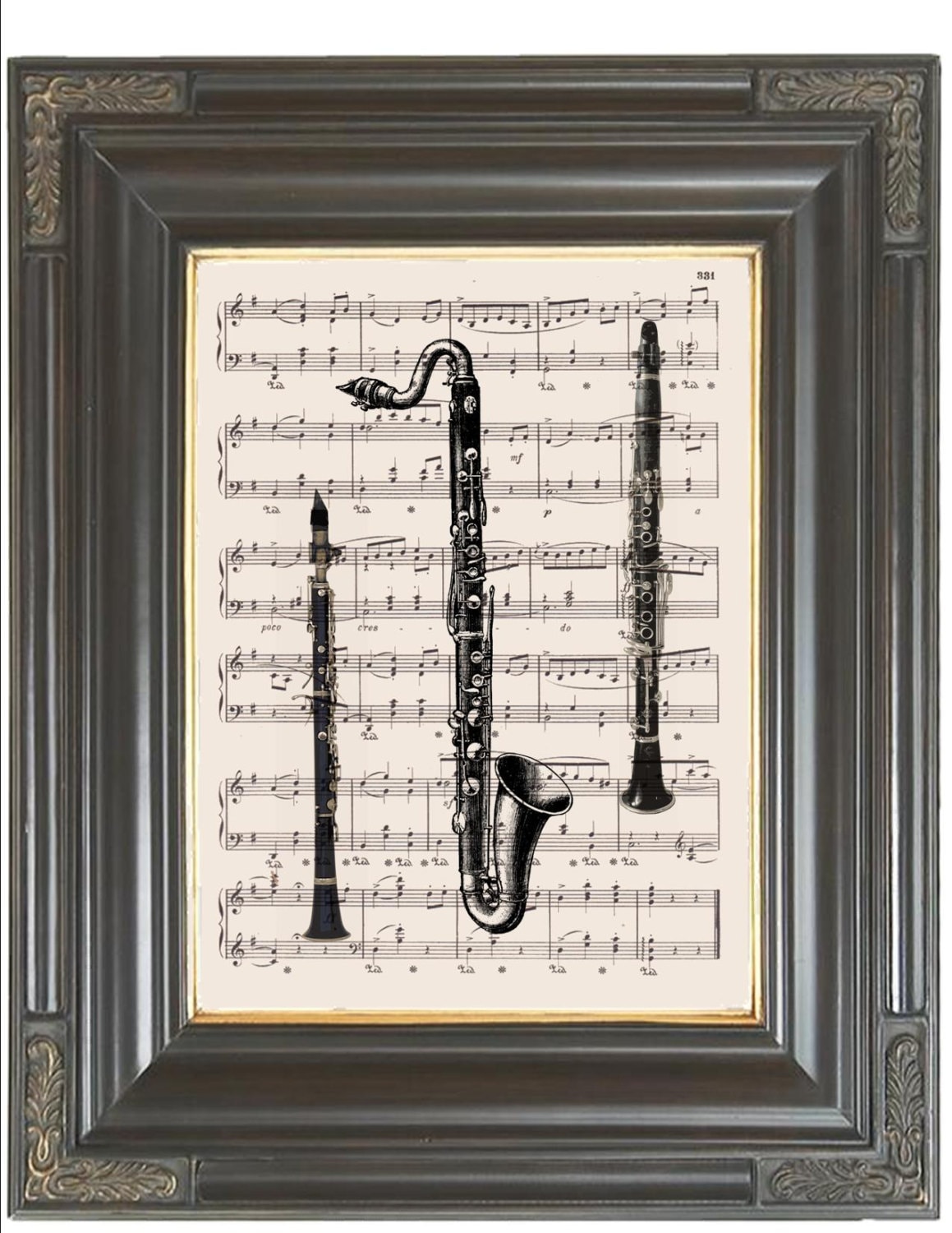 wall art print on music or dictionary Musical