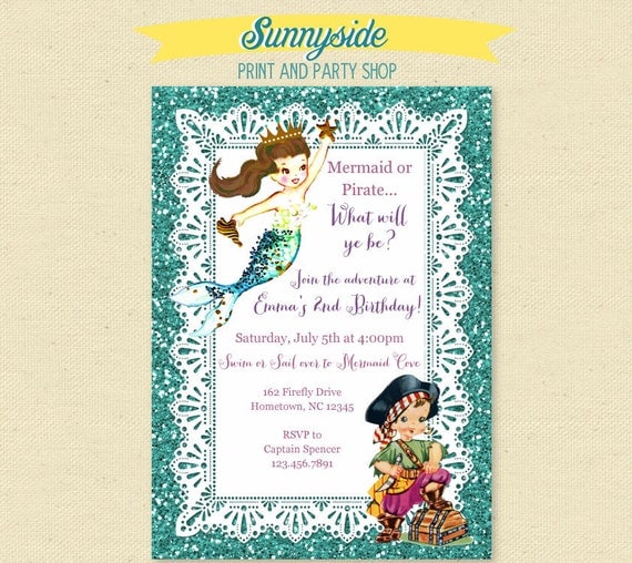 Mermaid Invitation Background 6