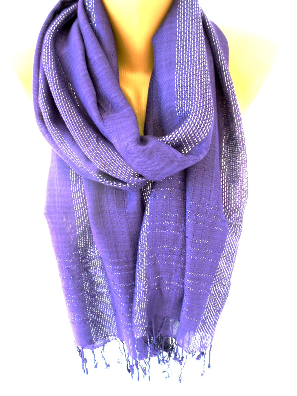 Sparkle Scarf Purple Scarf Shawl Women Cowl Scarf by MiracleShine