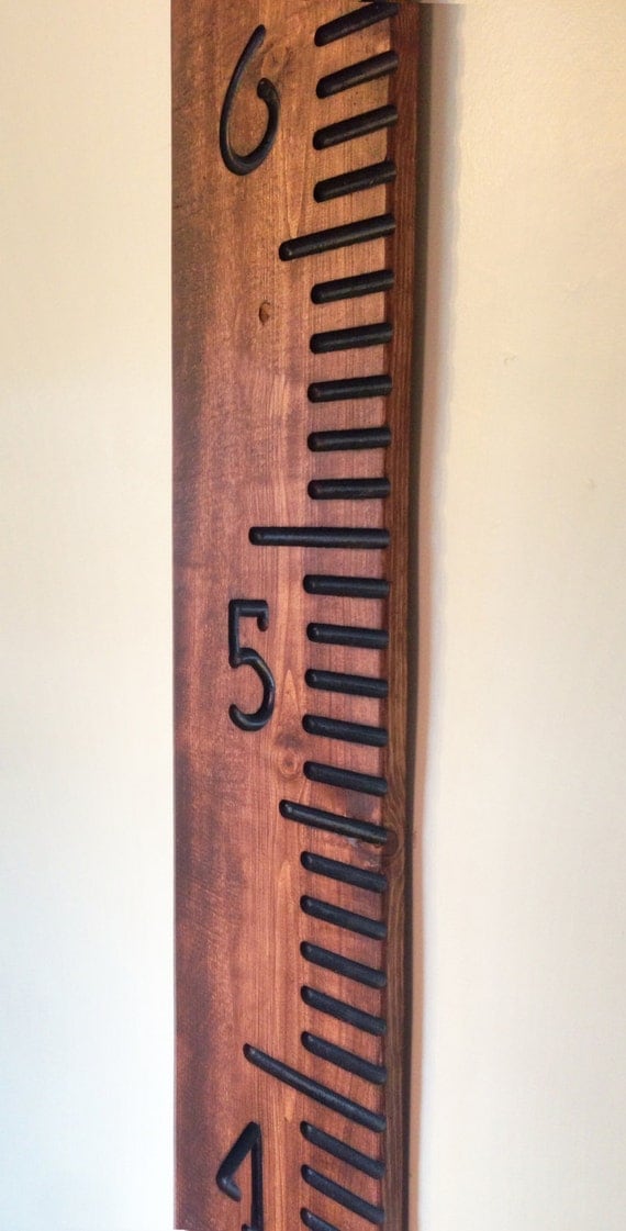 Walnut Hand Routered Growth Chart By Downrightcreative On Etsy