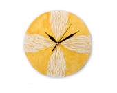 Modern wall clock, YELLOW WALL CLOCK, unique clock