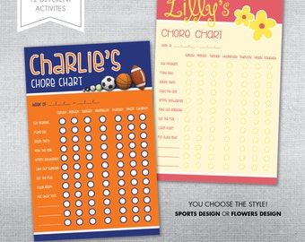 Chore chart notepad. Personalized chore chart.