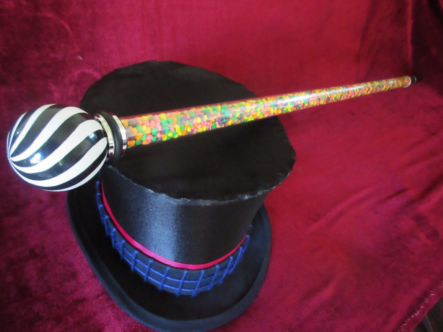 Willy Wonka Cane Replica Cosplay Prop Tim Burton Charlie and