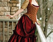 Steampunk Victorian Ultimate Bustle Skirt - Wedding - Taffeta Fabric- Petite to Plus size - Historical Silhouette-Custom to Order XS-5XL