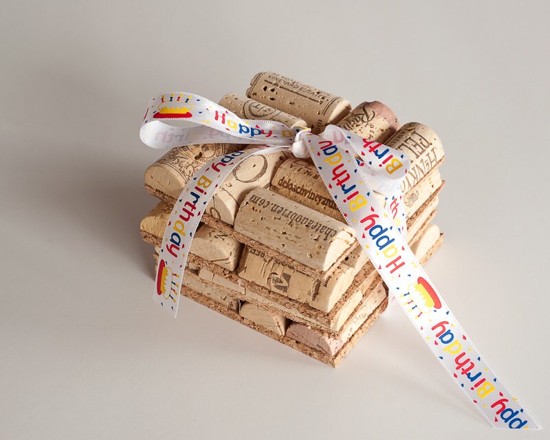 Happy Birthday Wine Cork Coasters Set of 2 Wine Cork Crafts