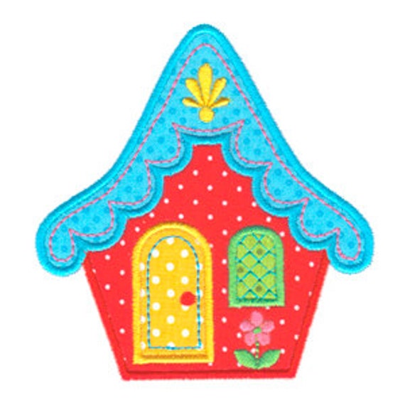 Cottage Applique House Applique House Embroidery Machine