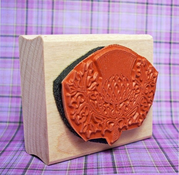 Scottish Thistle Rubber Stamp Icon of Scotland 128
