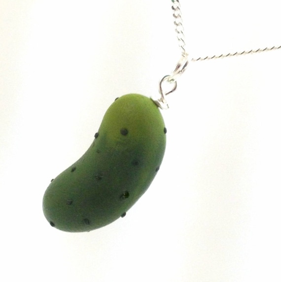 Pickle necklace by inediblejewelry on Etsy