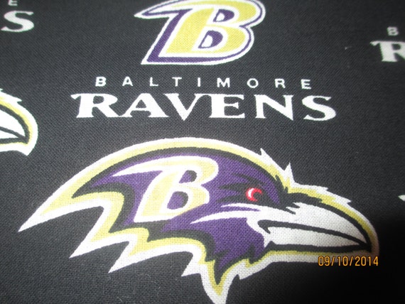 NFL Licensed 100% Cotton Fabric Baltimore Ravens Football