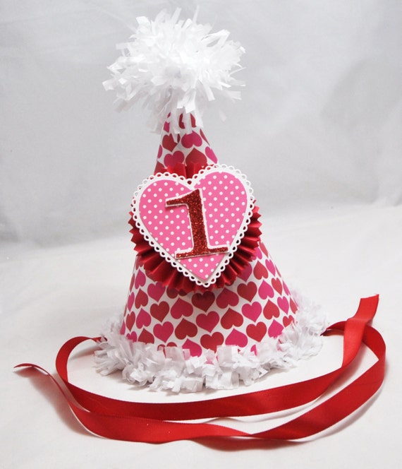 Heart Party Hat - 1st Birthday Girl Il_570xn