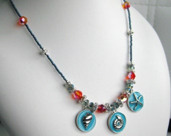 Seaside Pendant with Swarovski Crystal Necklace