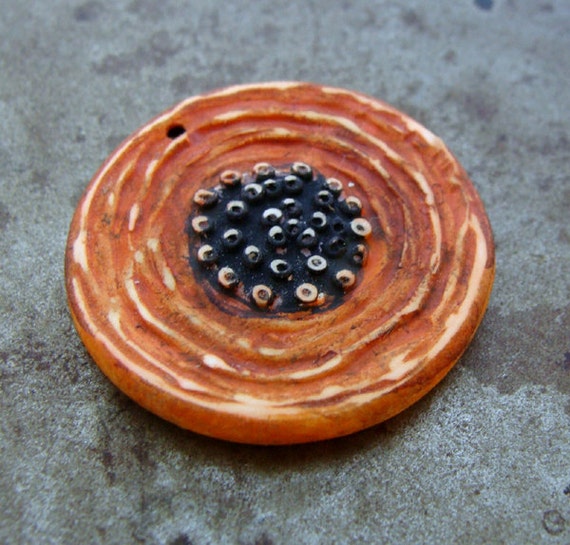 Orange Poppy Pendant