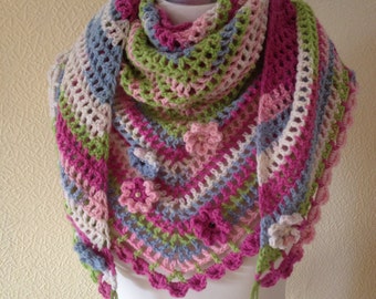 CROCHET SCARF/WRAP/Crochet Festival Scarf Road Trip Scarf Neckwear Wrapping Ladies-Womens Fashion Wrap Wrapping Stole -Ready to Ship