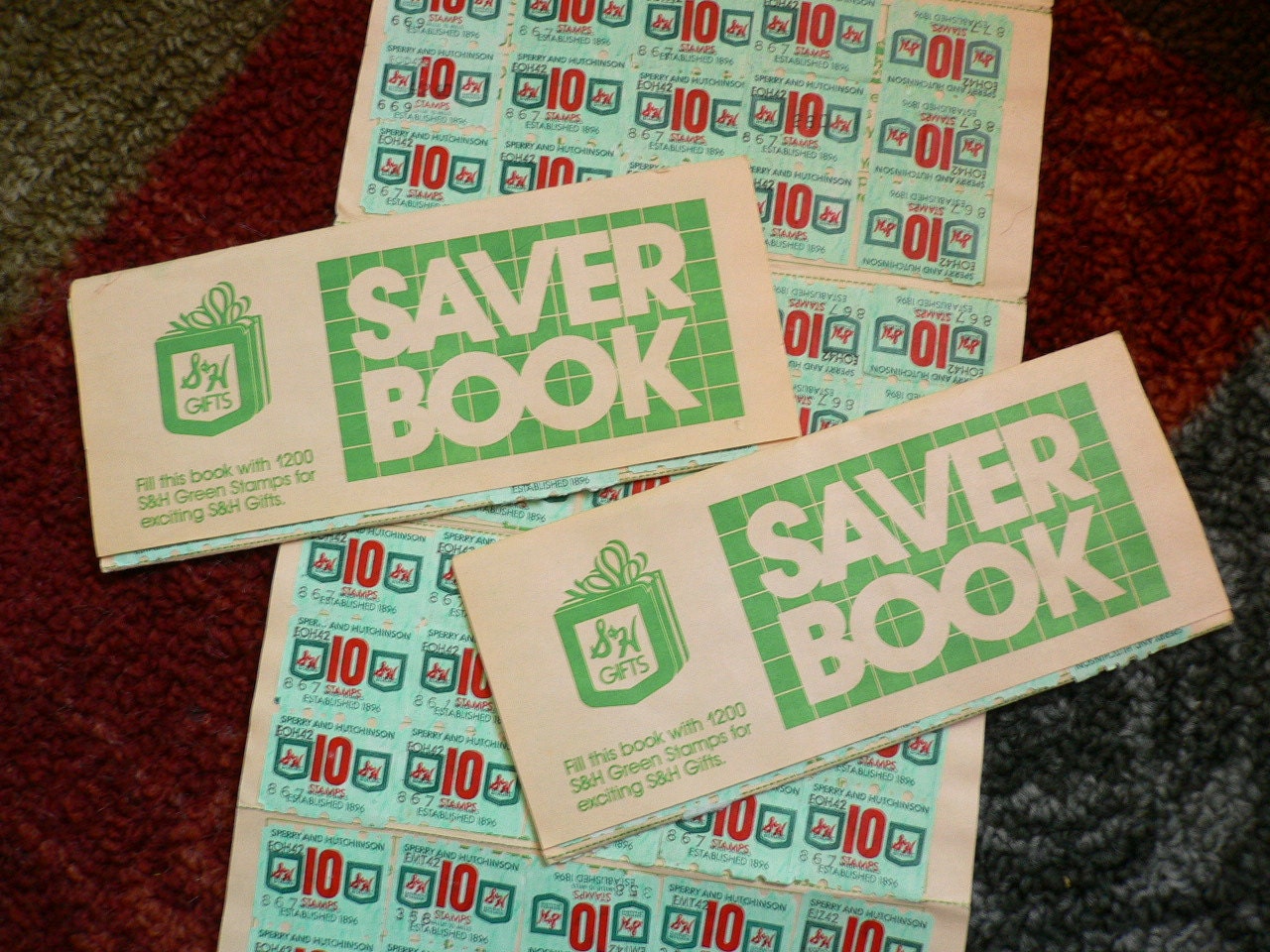Vintage S and H Green Stamps 1960s three booklets