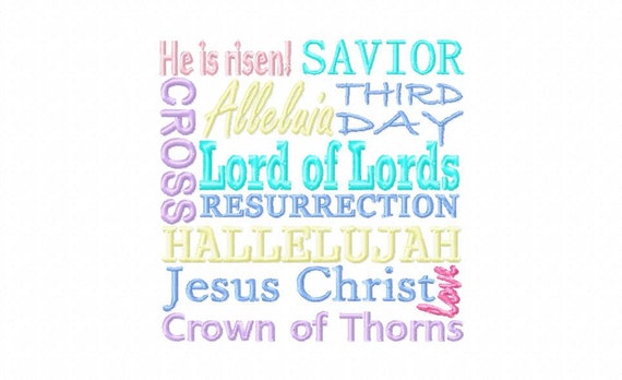 Religious Easter Block Embroidery Machine Design Patterns 2